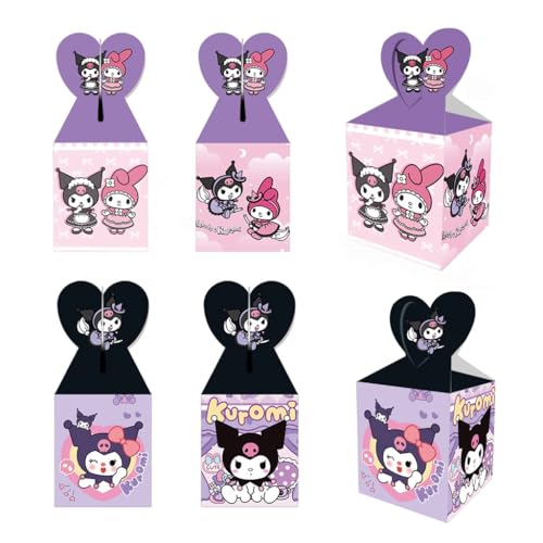 HASTHIP® 12Pcs DIY Paper Candy Bags Gift Bags Kuromi & Melody Kawaii Gift Packing Boxes with Pre-designed Folds Small Gift Packing Boxes with Handles Party Favor Birthday Party Supplies HASTHIP® 12Pcs DIY Paper Candy Bags Gift Bags Kuromi & Melody Kawaii Gift Packing Boxes with Pre-designed Folds Small Gift Packing Boxes with Handles Party Favor Birthday Party Supplies